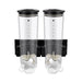 3L Wall‑Mounted Double Cereal Dispenser — Black with Measuring Cups