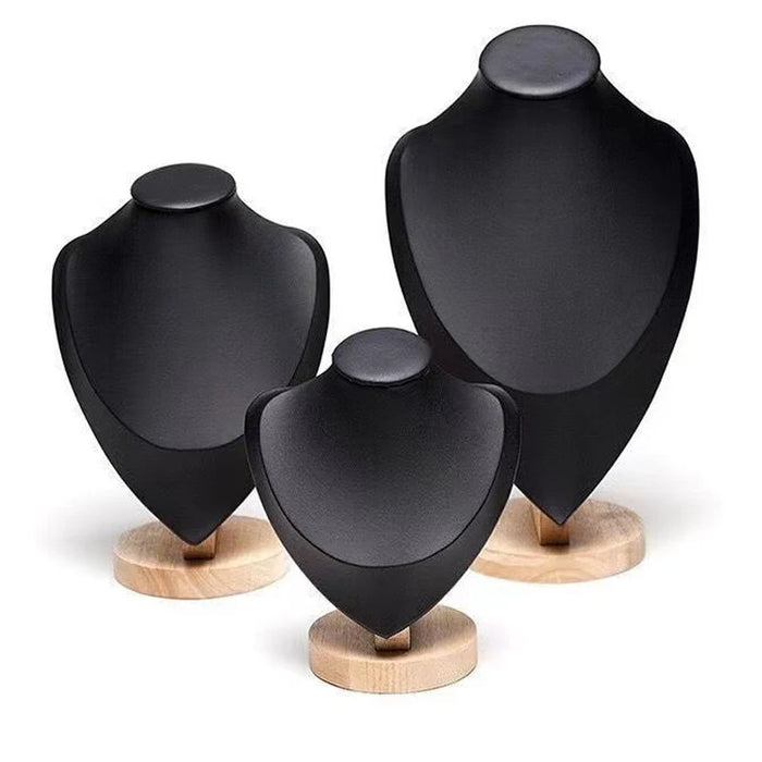 Wooden Jewellery Bust — Mannequin Necklace Stand and Display Prop