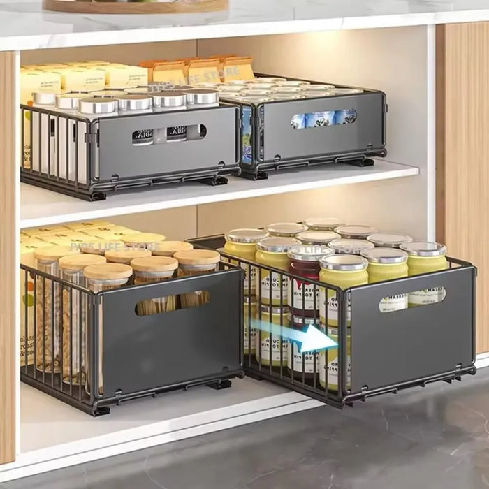 Pull-Out Cabinet Organiser – Slide Drawer Spice & Storage Rack