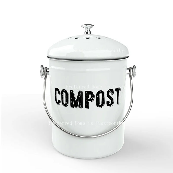 5L Stainless Steel Sealed Kitchen Bin with Lid — Desktop Odour-Proof Fermentation Bin