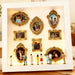 DIY Mini Museum Silhouette Box – Creative Memory Display Kit with Miniature Statues & Gold Frames