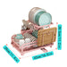 2-Tier Metal Dish Drying Rack with Drainboard — No Assembly, Foldable (Pink)