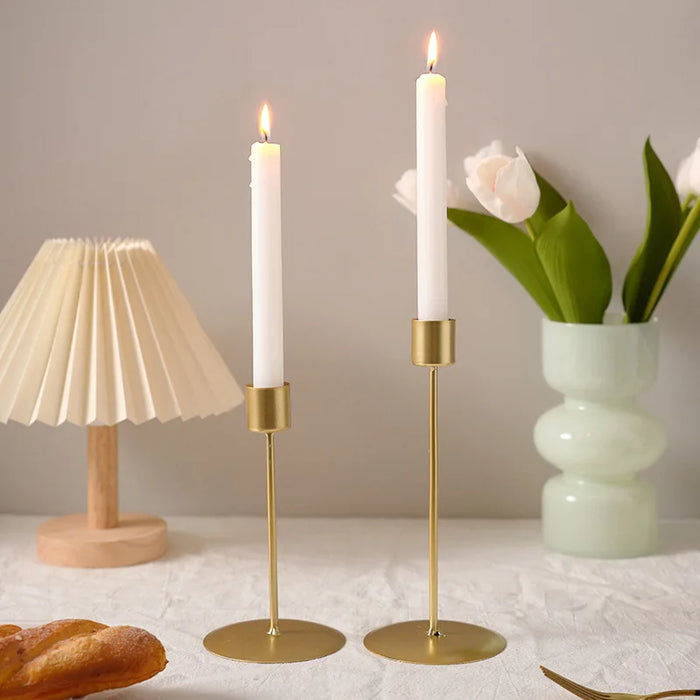 Simple Iron Candlestick — Dinner Table Candle Holder
