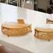 Gold Metal Cake Stand — 20/25/30cm Round Dessert Display (8cm High)