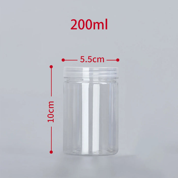 30 Clear Food-Grade PET Storage Jars with Lids – Assorted Sizes