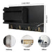 Wooden Wall-Mounted Key & Mail Organiser — Rustic Letter Sorter with 4 Key Hooks