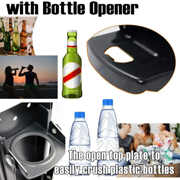 16 oz Heavy‑Duty Wall‑Mounted Can Crusher with Bottle Opener