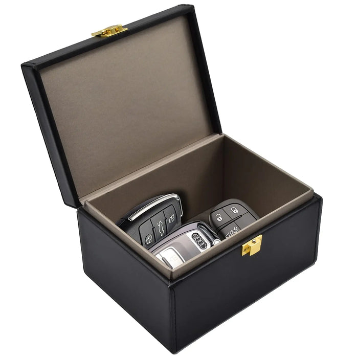 Faraday Box for Car Keys — Signal-Blocking Key Safe (Black, 9×17×12cm)