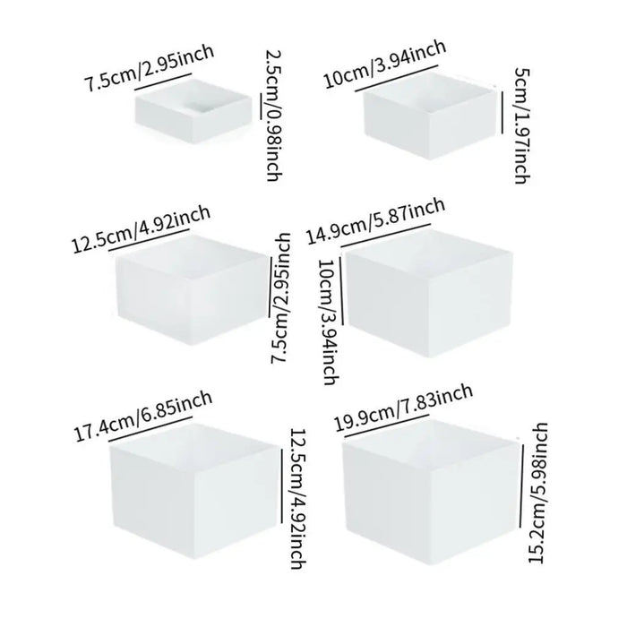 6pc Acrylic Buffet Risers — Stackable Hollow‑Bottom Display for Cupcakes & Desserts