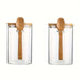 Borosilicate Glass Storage Jar with Bamboo Lid & Spoon, 620ml