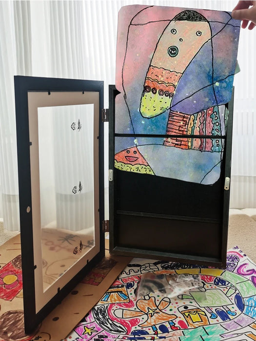 A3 & A4 Magnetic Kids Art Frame — Front-Open, Changeable Display for Posters & Photos