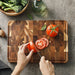 Acacia End-Grain Cutting Board 35×25×2.6cm — Seamless Splice, Damp-proof