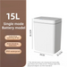 Smart Touchless Bathroom Bin — 15L Narrow Automatic Sensor Waste Bin, White
