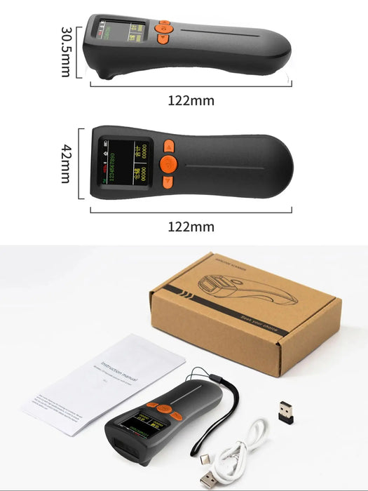 KR-A9 Mini Bluetooth 2D Barcode Scanner — Pocket QR & PDF417 Reader