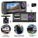Dashcam 1080p with IR Night Vision, 2" IPS Screen, Loop Recording — 2 or 3 Camera DVR