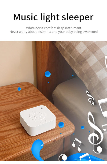 Portable Baby White Noise Machine – 10 Relaxing Sounds, USB Rechargeable, Auto-Off Timer
