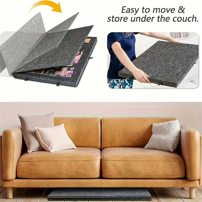 6-in-1 Tiltable Puzzle Board with 6 Drawers — Fits 1,000 Pieces