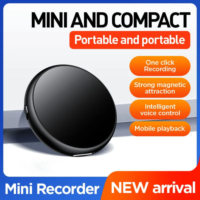 Magnetic Mini Voice Recorder — Sound‑Activated WAV/MP3 Dictaphone (8–128GB)