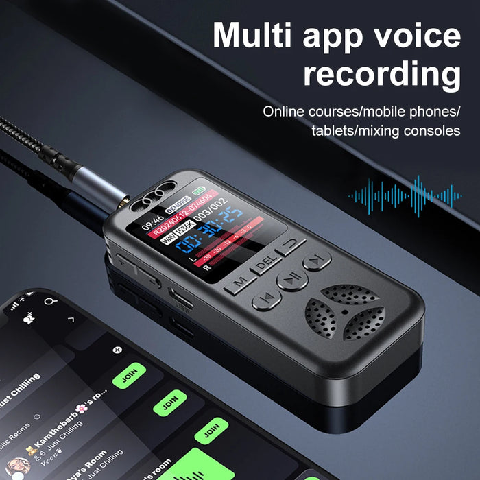 SU7 Digital Voice Recorder — 1536kbps WAV, Voice‑Activated, Up to 72 hrs