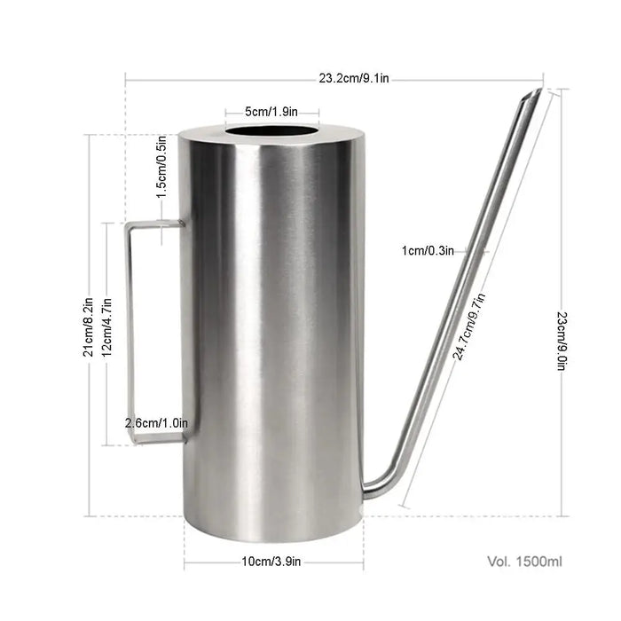 Stainless Steel Watering Can with Long Spout for Bonsai & Indoor Plants