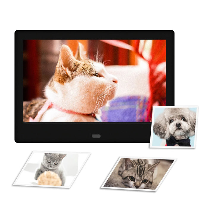 7-inch HD Digital Photo Frame — 800×480 LED Smart Photo Album with MP3/MP4 & Remote