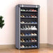 6/8/10-Layer Dustproof Shoe Cabinet Organiser — Non-woven, Space-saving