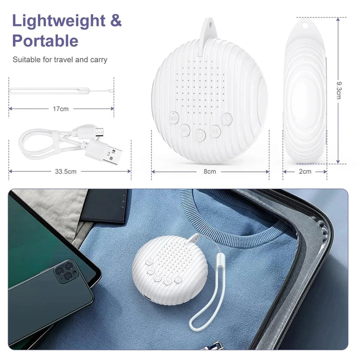 White Noise Sound Machine for Babies — 10 Soothing Sounds, Portable & USB Rechargeable