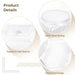 Clear Hexagonal Candy & Cookie Jar with Lid — Reusable Plastic Countertop Organiser