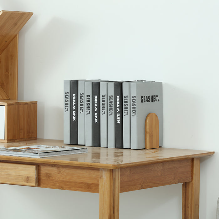 Nature Bamboo Desktop Bookends – Bamboo Book Stand (S & L)
