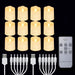 Rechargeable LED Tea Lights with Remote — Flameless Timer Candles (Warm & Colour)