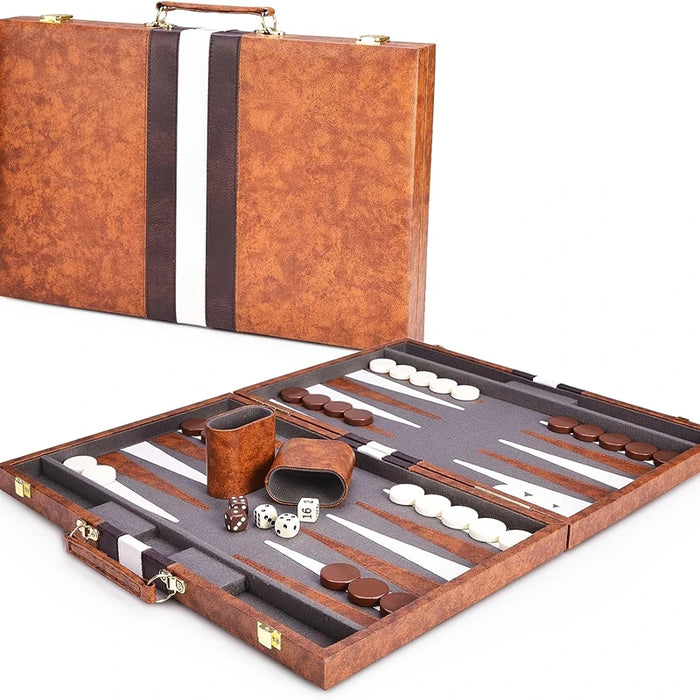 38cm (15in) Folding Game Board — Classic Chess & Checkers Travel Edition
