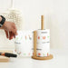 Bamboo Paper Towel Holder – Vertical Anti-Skid Tissue Stand for Kitchen & Home