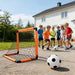 Kids Foldable Football Goal with Ball & Pump — Portable Outdoor Set
