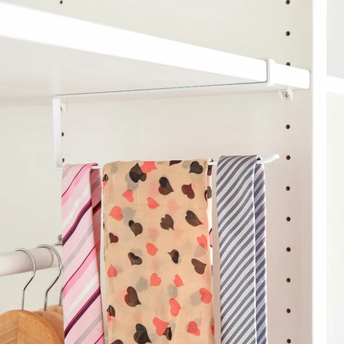 Punch-Free Over-Cupboard Paper Towel & Toilet Roll Holder – Hanging Kitchen Rack (Black/White)