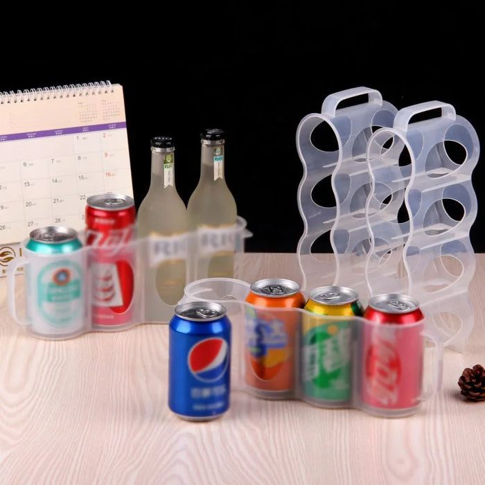 Portable Transparent Can Storage Box – Fridge Slide Rack for Soda & Beer Cans