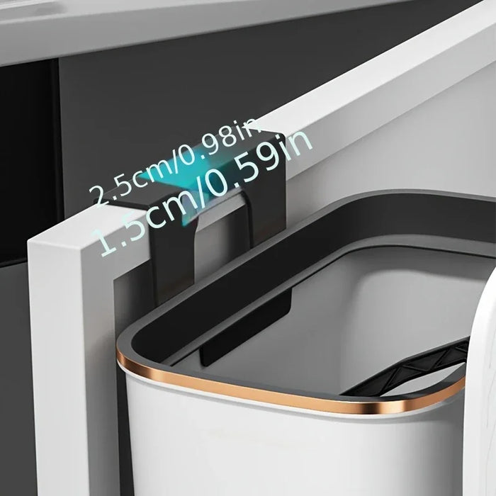 Hanging Bin for Cabinet Door with Lid — Wall-Mounted Kitchen & Bathroom Bin