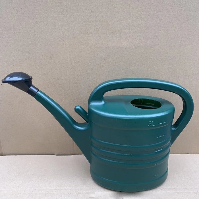 5L Plastic Watering Can – Lightweight Ergonomic Garden & Indoor Waterer (White)