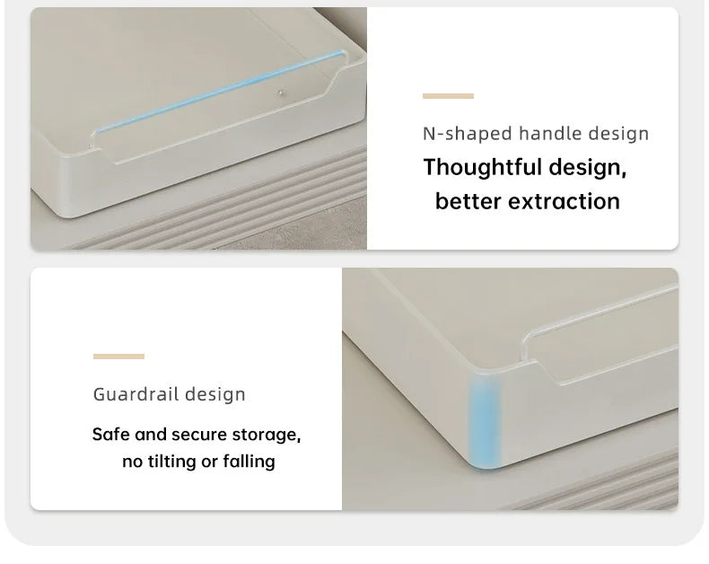 Metal Slide‑Rail Pull‑Out Cabinet Organiser with Self‑Adhesive Base