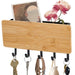 Personalised Engraved Bamboo Key Holder – 5-Hook Wall Rack