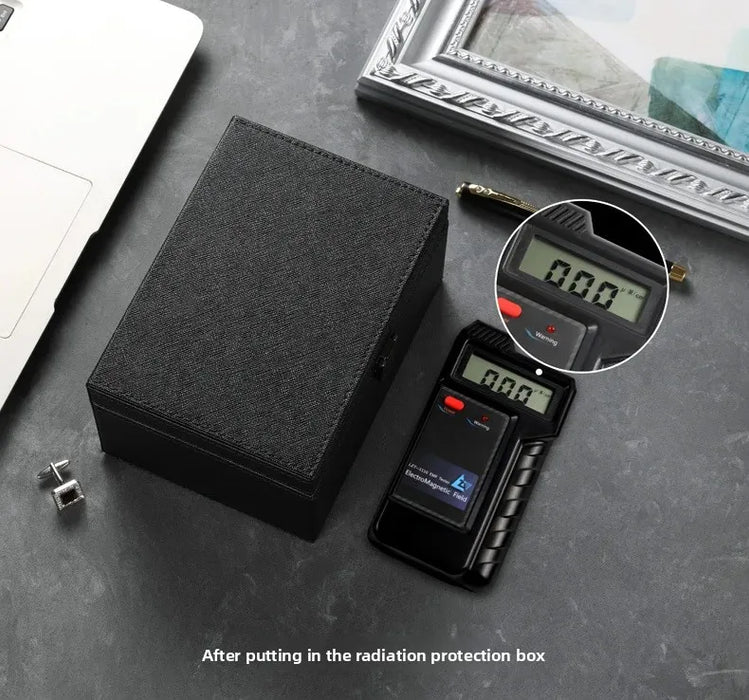 Cross-Pattern RFID Signal-Blocking Leather Key Organiser — Small & Large