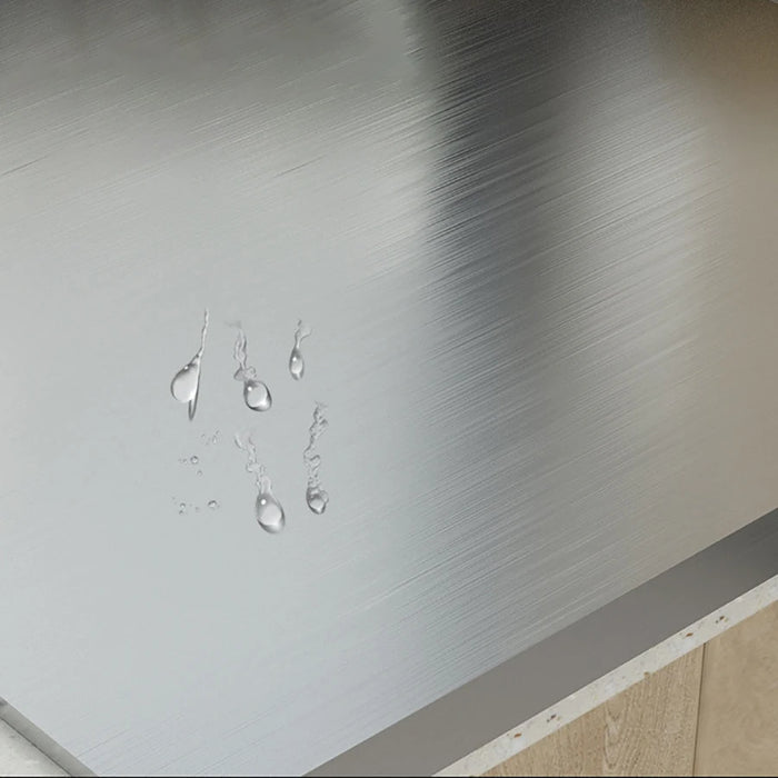 L-shaped Stainless Steel Double-Sided Chopping Board — Large Cutting & Kneading Panel