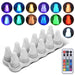 12-Pack USB Rechargeable Flameless LED Tealight Candles with Remote & Timer