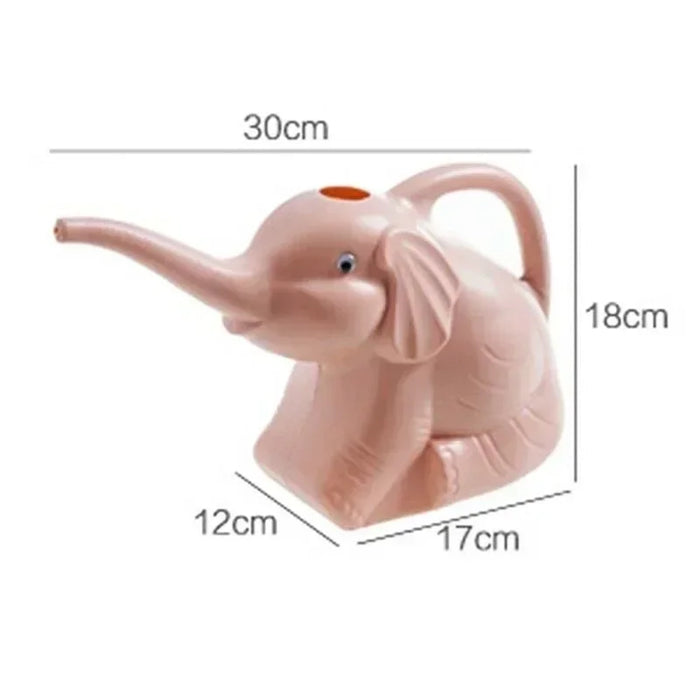Elephant-Shaped PP Watering Can – 30 × 12 × 18 cm, Blue / Pink / Green
