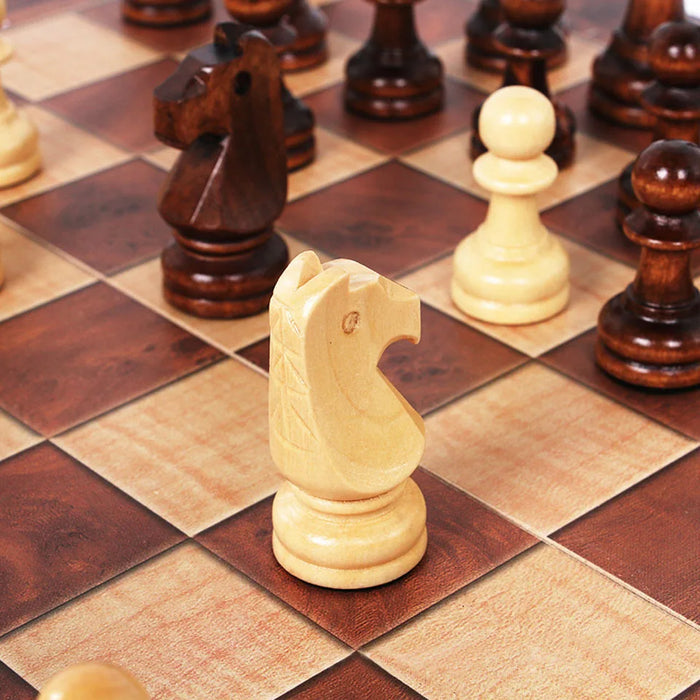 3-in-1 Wooden Travel Games Set – Chess, Checkers & Backgammon (Five Sizes)