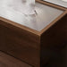 Black Walnut-Pattern Wooden Tissue Box with Paper Drawer — Brown
