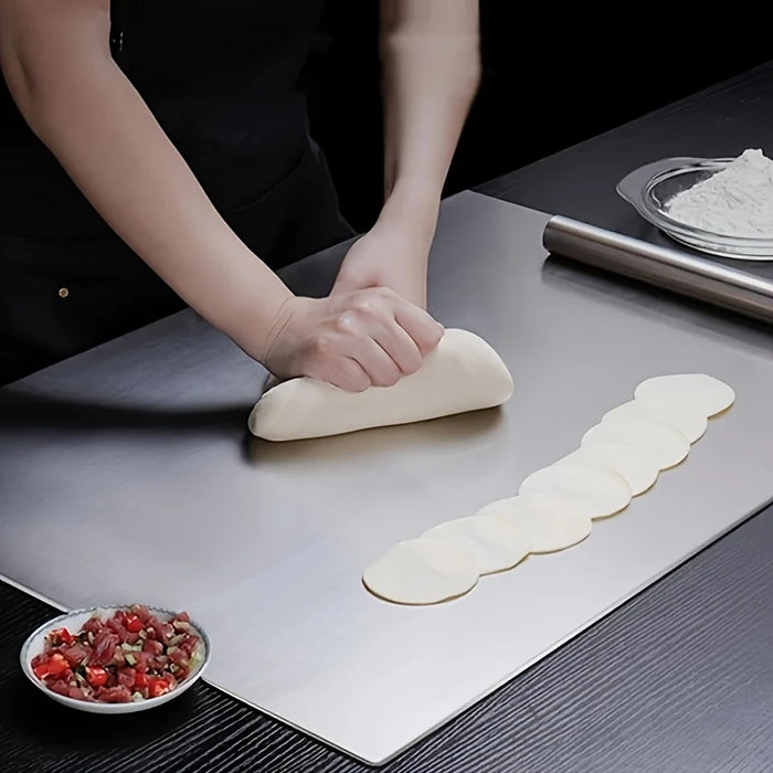 Stainless Steel Cutting Board – Heavy-Duty, Non-Slip with Safety Lip (40×30cm, 50×40cm)