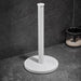Nordic Marble & Space Aluminium Paper Towel Holder — Vertical Kitchen Roll Stand (Black, White, Gold)