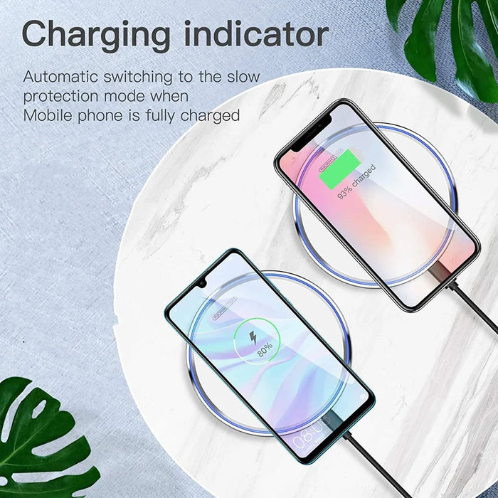 Portable 30W Wireless Charging Pad — Fast Qi Station for iPhone 16/15/14/13/12 (Pro Max, Mini), Samsung & Xiaomi