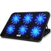 A9 RGB 6-Fan Laptop Cooler - Fits 13-18 inch Laptops, Metal Mesh Stand, 2 USB