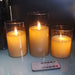 3-piece USB Rechargeable LED Pillar Candles with Remote & Timer